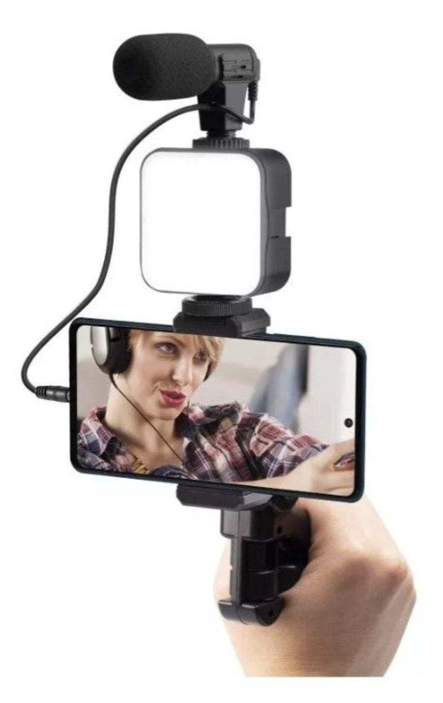 Trípode de celular Con Luz Y micrófono